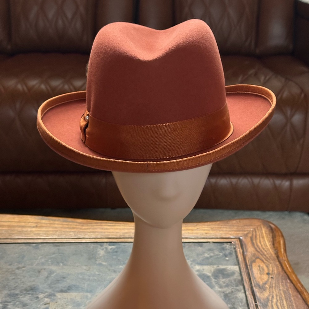 Men's Brown Fedora Hat